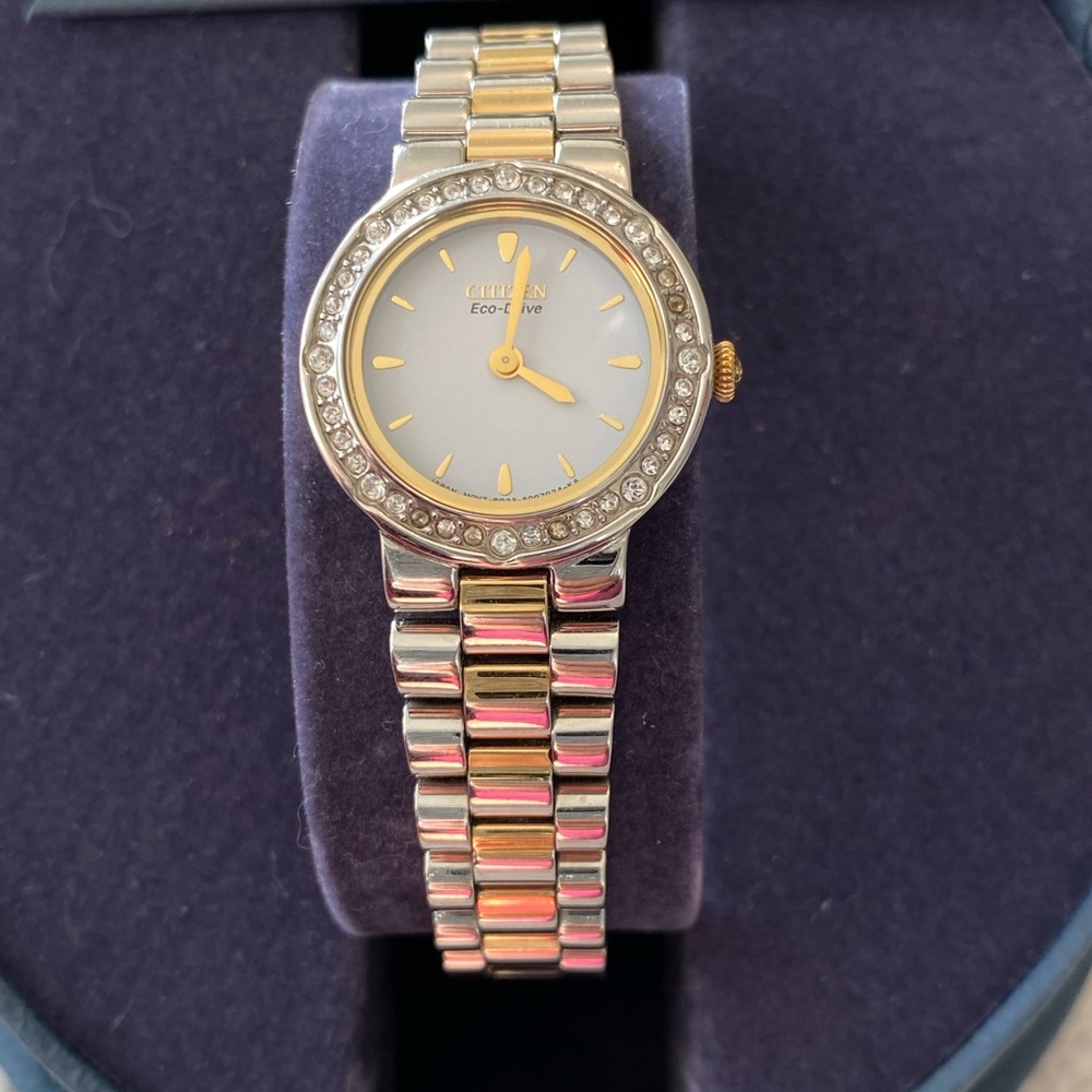Citizen Women's Eco-Drive Silhouette Crystal Two-Tone Watch